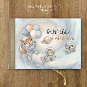 Űrhajós, asztronautás babanapló, vendégkönyv, fotókönyv, Esküvő, Emlék & Ajándék, Vendégkönyv, , MESKA