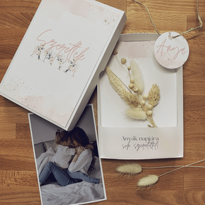 Anyák napi képeslap box fotóval - anyák napjára - anyák napi ajándék - ajándékötlet anyák napjára - kreatív ajándék, Otthon & Életmód, Papír, írószer, Ajándékozás kellékei, Képeslap, üdvözlőlap, , MESKA
