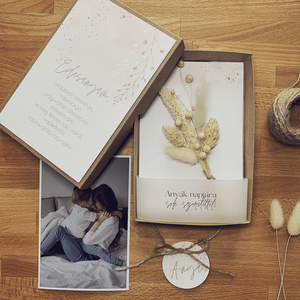 Anyák napi képeslap box fotóval - anyák napjára - anyák napi ajándék - ajándékötlet anyák napjára - kreatív ajándék, Otthon & Életmód, Papír, írószer, Ajándékozás kellékei, Képeslap, üdvözlőlap, , MESKA