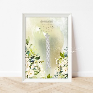 Kötélceremónia tábla - greenery, hold, moon, telihold, Esküvő, Dekoráció, Helyszíni dekor, Fotó, grafika, rajz, illusztráció, MESKA