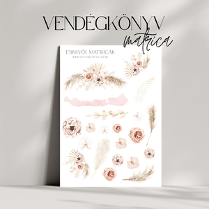 Matrica vendégkönyvhöz � pampa Balaton pasztell matricák esküvőre � esküvői matricák � jókívánságok, Esküvő, Emlék & Ajándék, Vendégkönyv, , MESKA