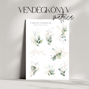 Matrica vendégkönyvhöz � greenery, zöld leveles matricák esküvőre � esküvői matricák � jókívánságok - Meska.hu