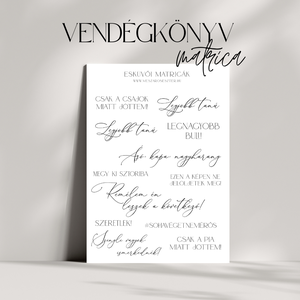 Matrica vendégkönyvhöz �  feliratos matricák esküvőre � esküvői matricák � jókívánságok, Esküvő, Emlék & Ajándék, Vendégkönyv, , MESKA