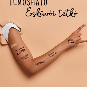 Lemosható esküvői tetkó, Esküvői tetoválás, ideiglenes tetoválás, vicces feliratos tetoválás - otthon & életmód - papír, írószer - ideiglenes tetoválás - Meska.hu