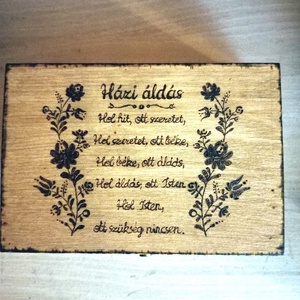 Házi Áldás ajándékdoboz (kicsi festett)  - otthon & életmód - dekoráció - asztal és polc dekoráció - díszdoboz - Meska.hu