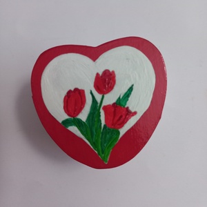 Tulipán tavaszi háncs doboz - otthon & életmód - dekoráció - asztal és polc dekoráció - díszdoboz - Meska.hu
