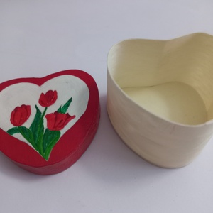 Tulipán tavaszi háncs doboz - otthon & életmód - dekoráció - asztal és polc dekoráció - díszdoboz - Meska.hu