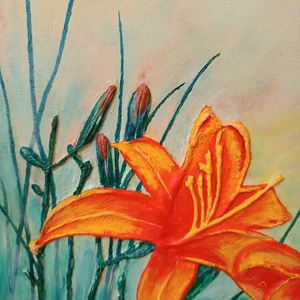 Hívogató virágoskert - texturált - művészet - festmény - festmény vegyes technika - Meska.hu