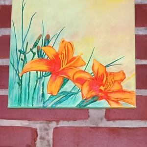 Hívogató virágoskert - texturált - művészet - festmény - festmény vegyes technika - Meska.hu