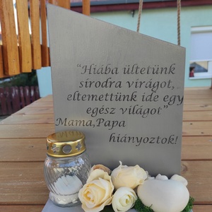 Kegyeleti tábla Halottak napjára - otthon & életmód - vallás - temetkezési tárgy - Meska.hu
