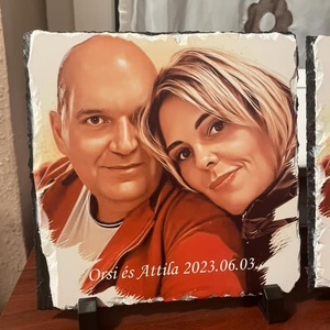 Fényképes kő lap, fotókő, kőtábla, Otthon & Életmód, Dekoráció, Asztal és polc dekoráció, Dekorációs tál, tartó, Decoupage, transzfer és szalvétatechnika, MESKA