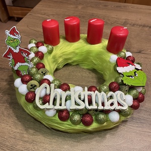 Grincs adventi koszorú - karácsony - adventi díszek - adventi koszorú - Meska.hu