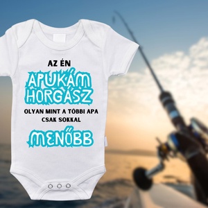 Horgász baba body, Játék & Sport, Baba & babaház, Babaruha, babakellék, Decoupage, transzfer és szalvétatechnika, MESKA