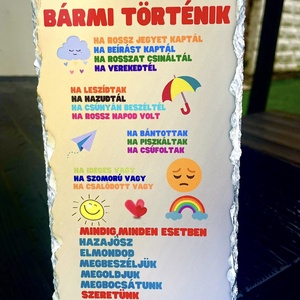 ???? BÁRMI TÖRTÉNIK MI ITTHON VAGYUNK NEKED! ???? tábla - Meska.hu