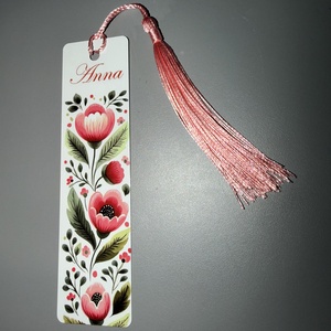 Névre szóló fém könyvjelző névnapra,  nőnapra születésnapra - könyv & zene - könyvjelző - Meska.hu