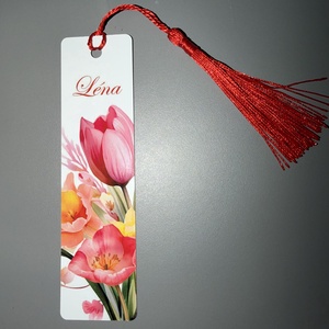 Névre szóló fém könyvjelző névnapra,  nőnapra születésnapra, Könyv & Zene, Könyvjelző, Decoupage, transzfer és szalvétatechnika, MESKA