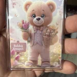 Akril hűtőmágnes nőnapra Oviba Iskolaba, Otthon & Életmód, Konyhafelszerelés, tálalás, Konyhai dekoráció, Hűtőmágnes, Decoupage, transzfer és szalvétatechnika, MESKA