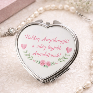 Szív Alakú Anyák Napi Zsebtükör � Egyedi Felirattal - Meska.hu