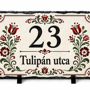 Egyedi magyaros házszámtábla � névre és házszámra készítve, Otthon & Életmód, Ház & Kert, Házszám, Decoupage, transzfer és szalvétatechnika, MESKA