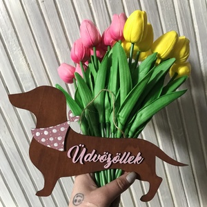 Üdvözöllek tacsi  - otthon & életmód - dekoráció - ajtó- és ablak dekoráció - ajtódísz & kopogtató - Meska.hu