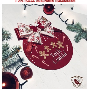 Mézi családtábla - karácsony - adventi díszek - adventi ajtódísz - Meska.hu