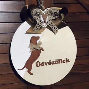 Üdvözöllek Tacsi ajtódísz, , Festett tárgyak, MESKA