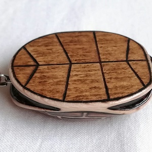 Teknős páncél medál - barna  - ékszer - nyaklánc - medál - Meska.hu