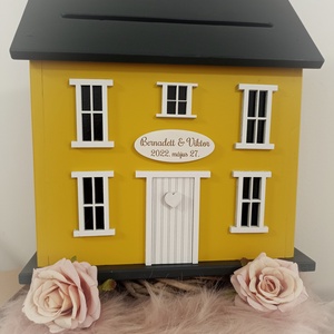 Esküvői pénzgyűjtő házikó - esküvő - emlék & ajándék - doboz - Meska.hu