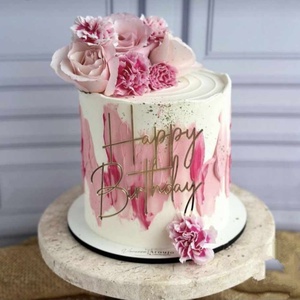 Happy Birthday tortadísz  - otthon & lakás - konyhafelszerelés, tálalás - sütés, főzés - sütidísz - Meska.hu