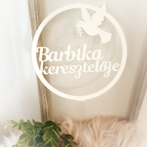 Keresztelő tortadísz galamb  - esküvő - dekoráció - sütidísz - Meska.hu
