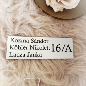 Gravírozott névtábla, postaláda tábla, Otthon & Életmód, Ház & Kert, Névtábla, Gravírozás, pirográfia, MESKA