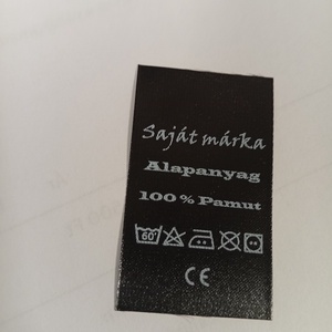 Szatén  cimke fekete - kellékek & szerszámok - méteráru - felvarrható, vasalható kellék - Meska.hu