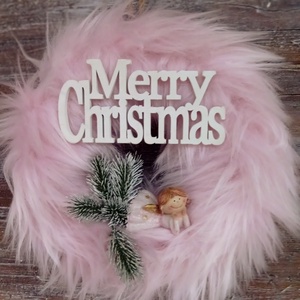 Karácsonyi ajtó dísz szőrme - Meska.hu