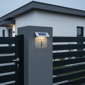 Világitó LED-es napelemes házszám tábla - Meska.hu