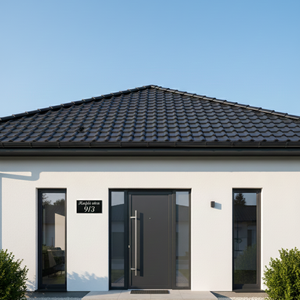 Antracit modern házszám tábla plexi - otthon & életmód - ház & kert - házszám - Meska.hu