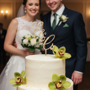 Esküvői torta beszúró monogrammos, Esküvő, Dekoráció, Sütidísz, Mindenmás, MESKA