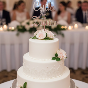 Esküvői tortadísz névre szóló , Esküvő, Dekoráció, Sütidísz, Mindenmás, MESKA