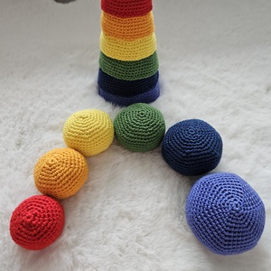 Montessori szín és formaillesztő játék, Játék & Sport, Készségfejlesztő és Logikai játék, Montessori szivárvány, Waldorf játékok, Horgolás, MESKA