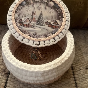 Horgolt fedeles kosárka - Meska.hu