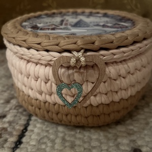 Horgolt fedeles kosárka. - otthon & életmód - tárolás & rendszerezés - tárolókosár - Meska.hu