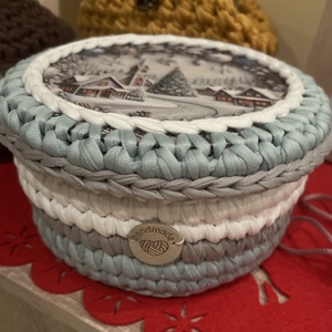 Horgolt fedeles kosárka - Meska.hu