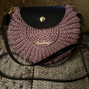 Horgolt kagyló mintás oldaltáska. - táska & tok - kézitáska & válltáska - alkalmi táska - Meska.hu