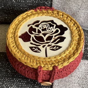 Horgolt fedeles kosárka., Otthon & Életmód, Tárolás & Rendszerezés, Tárolókosár, , MESKA