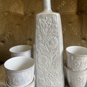 Hollóházi likőrös porcelán  készlet. Vintage. - otthon & életmód - konyhafelszerelés, tálalás - tálalás - tányér & étkészlet - Meska.hu