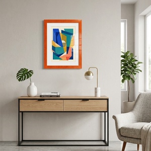 Vibráló Energiák és Modern Elegancia � Magasfényű, bordázott narancssárga képkeret - otthon & életmód - dekoráció - kép & falikép - képkeret - Meska.hu