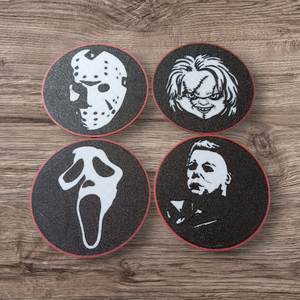 Halloween horror poháralátét  - otthon & életmód - konyhafelszerelés, tálalás - tálalás - tányér- és poháralátét - Meska.hu