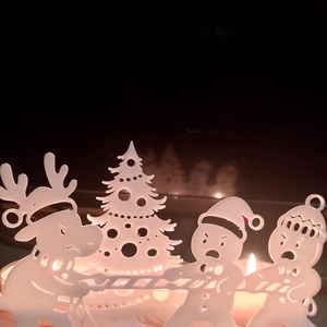 Karácsonyi mécsestartó , Karácsony, Karácsonyi lakásdekoráció, Karácsonyi illatgyertya, mécses, Mindenmás, MESKA