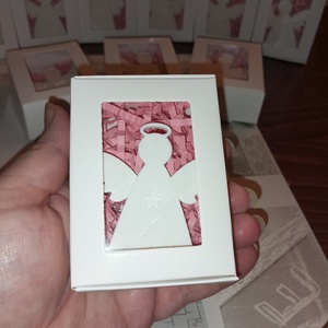 Karácsonyi angyalka díszdobozban  - karácsony - karácsonyi lakásdekoráció - karácsonyi manók, figurák - Meska.hu