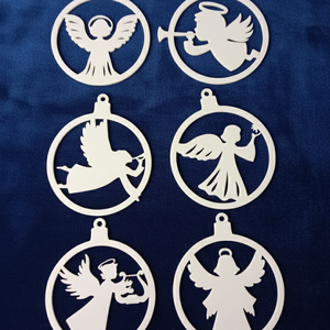 Angyalkás karácsonyfadísz szett , Karácsony, Karácsonyi lakásdekoráció, Karácsonyfadíszek, Mindenmás, MESKA