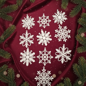 Karácsonyi hópehely dekoráció  - karácsony - karácsonyi lakásdekoráció - karácsonyi lakásdíszek - Meska.hu